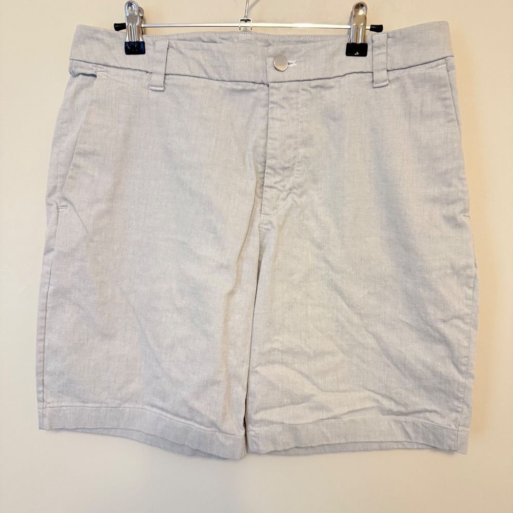 Lululemon Mens Commission Shorts Light Grey Heathered Chino Golf 31 Waist